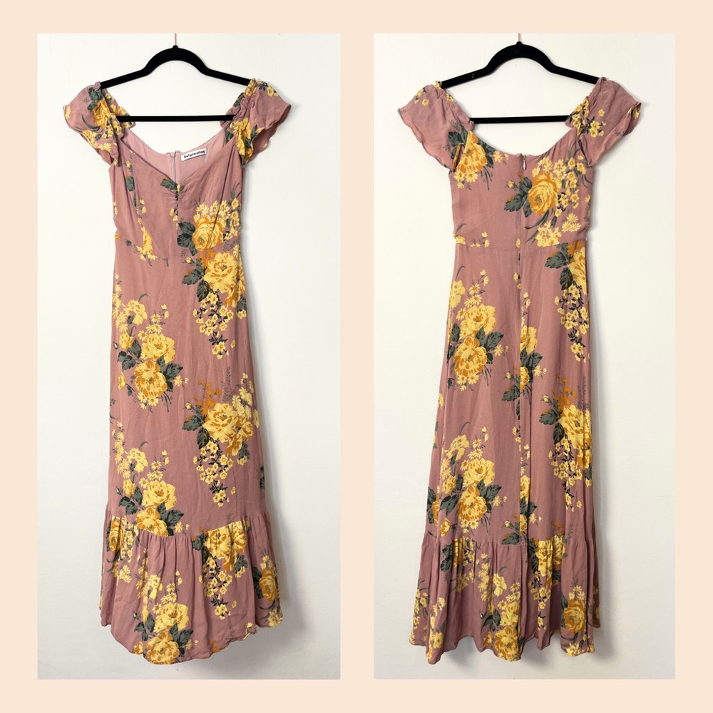 Reformation Butterfly Midi Dress – Gwyneth Dusty Pink Floral, Size 2, Like New - Picture 5 of 15
